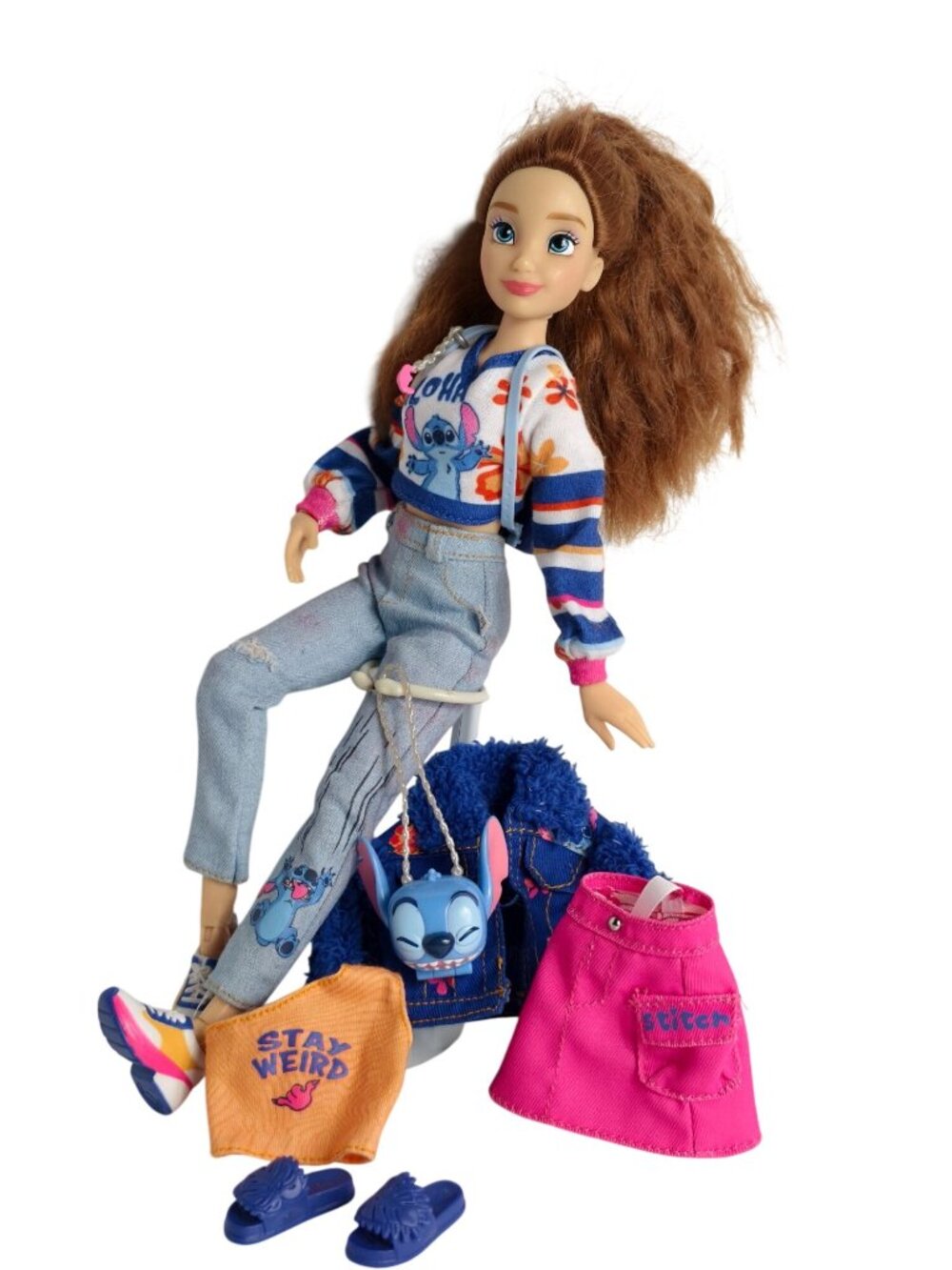 Disney ily 4EVER Stitch-Themed Doll 11" Red Hair Outfit Backpack Shoes & More